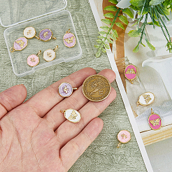 12шт 6 стиля латунные микропаве прозрачные кубические подвески из циркония&nbsp;KK-HS0015-79