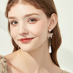 12 шт. 2 стиля латунные микропаве прозрачные кубические цирконии лист фурнитура серьги-гвоздики&nbsp;KK-HY0001-77