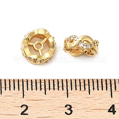 Стойки обшивки латунь кубического циркония бусы KK-K349-04G