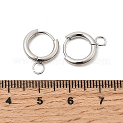 Фурнитура для сережек-колец Huggie Hoop из нержавеющей стали 304&nbsp;STAS-J400-36A-P