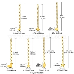 7 шт. 7 стиля удлинитель цепи из нержавеющей стали 304&nbsp;STAS-FS0001-49G