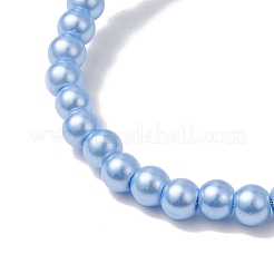 Стеклянные жемчужины круглые бусины браслеты для женщин&nbsp;BJEW-JB11724