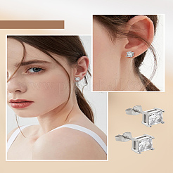 2 шт. серьги-гвоздики из нержавеющей стали&nbsp;EJEW-LP0001-42P