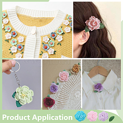 9 шт. аксессуары для украшений из хлопка ручной работы крючком&nbsp;DIY-PH0033-39A