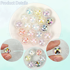 20 шт. акриловые печатные бусины с УФ-покрытием&nbsp;TACR-SC0001-46A