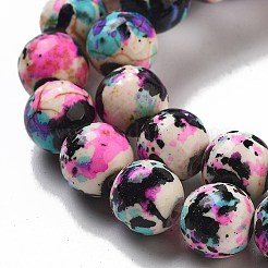 Нити из синтетических бирюзовых бусин&nbsp;G-E594-24S