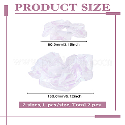 2 шт. 2-цветная блестящая сетчатая повязка для волос в стиле русалки - фея&nbsp;OHAR-LP0001-13