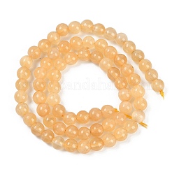 Нити бусин из натурального желтого кальцита G-B125-D01-01