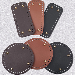 6 шт. 6 стиля прямоугольные и круглые сумки из искусственной кожи для вязания крючком&nbsp;DIY-CL0002-18