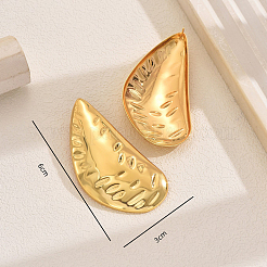 Латунные фактурные серьги-гвоздики в форме капель&nbsp;CB6222