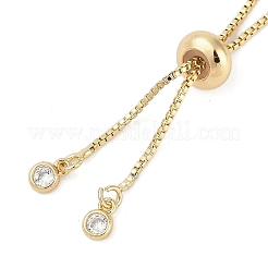 Стойка покрытие латунь прозрачный кубический цирконий слайдер браслет изготовление&nbsp;LS-KK-H509-01G
