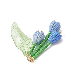 Подвески из стеклянных бусин в виде цветка магнолии&nbsp;PALLOY-MZ01112-02