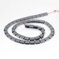 Немагнитные синтетический гематит бисер пряди&nbsp;G-P341-45-6x8mm