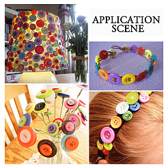 Плоские круглые пуговицы из смолы BUTT-TAC0017-01A