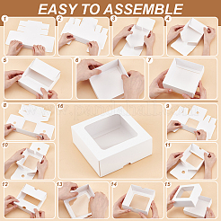 Квадратные подарочные коробки для хранения крафт-бумаги&nbsp;CON-WH0095-100C-01