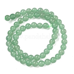 Естественный зеленый авантюрин бисер нитей&nbsp;GSR6mmC024