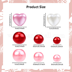 Окрашенный распылением абс-пластик имитация жемчужных бусин&nbsp;OACR-YW0002-20A