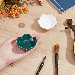 2шт. 2-х цветный фарфоровый держатель для кистей&nbsp;OFST-PH0001-06A