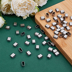 60 шт. 201 нержавеющая сталь слайд-брелок&nbsp;STAS-ME0002-75