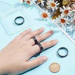 4 шт. 4 стиля из нержавеющей стали с рифлеными кольцами для пальцев&nbsp;STAS-LP0001-43EB-03