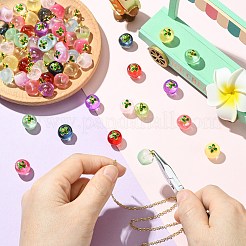 60 шт. 12-х цветные прозрачные стеклянные подвески в форме яблока&nbsp;DGLA-CJ0001-03