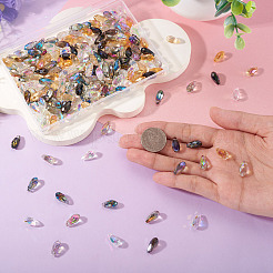 200шт 10 цвета гальванические стеклянные бусины&nbsp;EGLA-CD0001-11