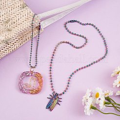 5 м шариковые цепи из нержавеющей стали 304 радужного цвета&nbsp;STAS-SZ0002-22B