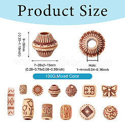 100 г смешанных акриловых бусин в античном стиле&nbsp;MACR-TA0002-40