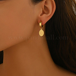 Овальные серьги-кольца из нержавеющей стали&nbsp;UB2921