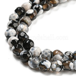 Крашеные бусины из натурального огненного агата с треском&nbsp;G-G007-01I