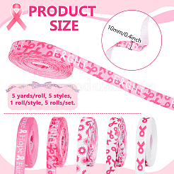 5 рулон 5 стилей полиэстеровая информационная лента с принтом в виде репсовой ленты&nbsp;OCOR-PH0005-33