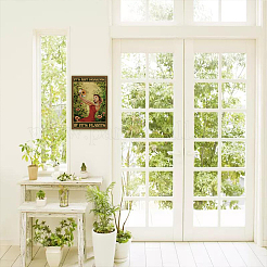 Старинный металлический оловянный знак&nbsp;AJEW-WH0189-026