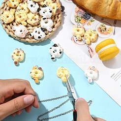 30 шт. 6 цвета непрозрачные подвески из смолы&nbsp;RESI-CJ0004-93