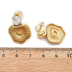 Серьги-гвоздики из нержавеющей стали 304&nbsp;LS-EJEW-R020-04G-01