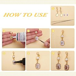 Прямоугольная подвеска из нержавеющей стали 304 с оправой кабошона&nbsp;FIND-CA0004-72