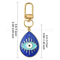 Подвеска-подвеска из сплава эмали в виде слезы со сглазом&nbsp;HJEW-YW00017-01