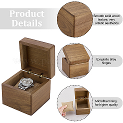 Деревянные подарочные коробки для хранения часов с шарнирами&nbsp;CON-WH0089-117