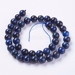 Природных тигровый глаз бисер нитей&nbsp;G-G544-10mm-04