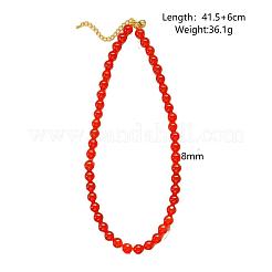 Винтажные ожерелья из натуральных бусин сердолика диаметром 8 мм для женщин&nbsp;ZS3911