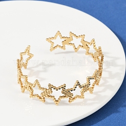 Браслеты-манжеты из нержавеющей стали 304 для женщин&nbsp;BJEW-U045-03G