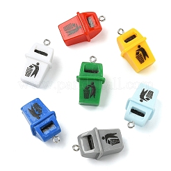 30 шт. подвески в виде мусорных баков из непрозрачной смолы с металлическими петлями&nbsp;RESI-YW0005-14