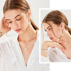 Подвески из эмалевого сплава с покрытием из легкого золота&nbsp;ENAM-AR0001-16