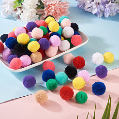 120 шт. 12-цветный полиэстеровый высокоэластичный помпон-шар&nbsp;DIY-TA0013-41