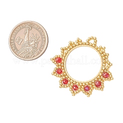 Подвески-цветы из стеклянных бусинок&nbsp;PALLOY-MZ01237-01