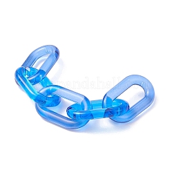 10 шт. 10-х цветные прозрачные акриловые овальные витые звенья цепи&nbsp;AJEW-JB01368