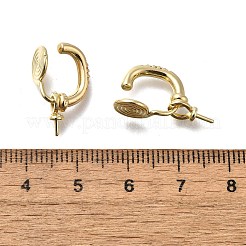 Фурнитура для ушей из латуни с кубическим цирконием&nbsp;LS-KK-Q048-22G