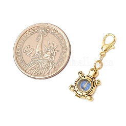 Подвеска в тибетском стиле из сплава и стеклянных бусин черепаха&nbsp;HJEW-JM03216