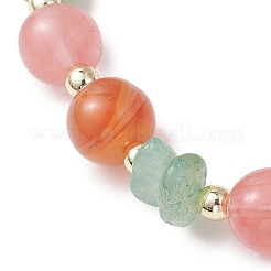 Женские браслеты из вишневого кварцевого стекла&nbsp;BJEW-JB13185