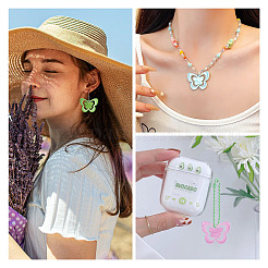 Набор для изготовления акриловых висячих сережек-бабочек своими руками&nbsp;DIY-TA0009-74