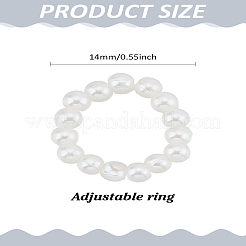 1 шт. кольца из искусственного жемчуга&nbsp;RJEW-LP0010-13